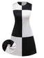 [Prévente] Robe color block noire et blanche années 1960