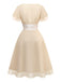 [Prévente] Robe de cocktail champagne en tulle satiné années 1950