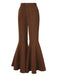 [Prévente] Pantalon évasé marron à taille haute des années 1960