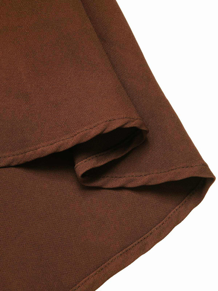 [Prévente] Pantalon évasé marron à taille haute des années 1960