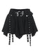 Mini-jupe superposée noire punk à ceinture serpent années 1980