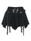 Mini-jupe superposée noire punk à ceinture serpent années 1980