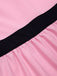 [Prévente] Robe rose à poches colorblock années 1960