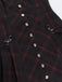 Robe trapèze vin rouge à carreaux style punk années 1960