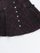 Robe trapèze vin rouge à carreaux style punk années 1960