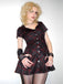 Robe trapèze vin rouge à carreaux style punk années 1960
