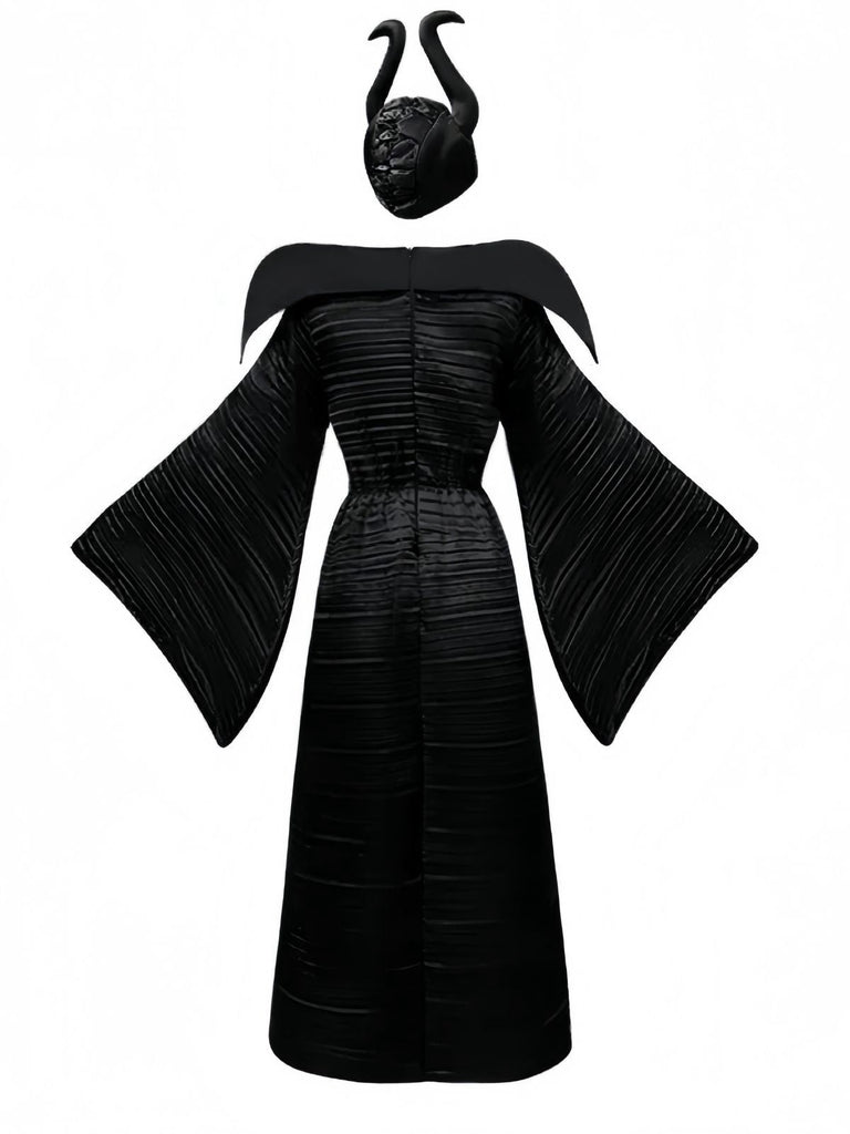 Ensemble robe noire Maléfique Halloween années 1930