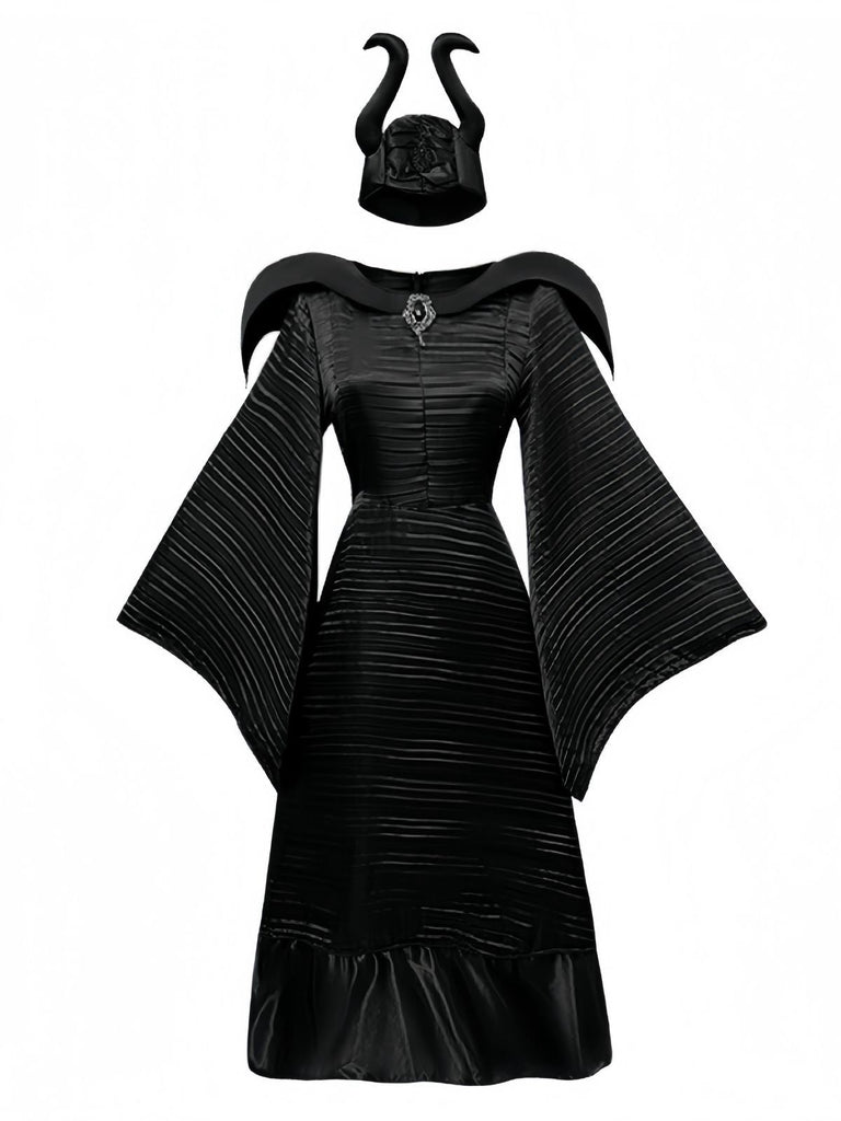 Ensemble robe noire Maléfique Halloween années 1930