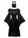 Ensemble robe noire Maléfique Halloween années 1930