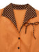 [Prévente] Robe orange à pois en coton et revers années 1940