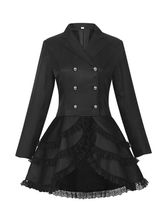 Veste croisée à revers et jupe superposée années 1950