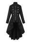 Manteau à col montant et ourlet asymétrique années 1950