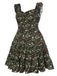 [Prévente] [Grande taille] Robe noire fleur manches volantées années 1960