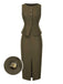 [Prévente] 2PCS Gilet vert olive et jupe crayon années 1960