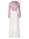[Prévente] Combinaison rose en satin avec col à nœud années 1930