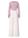 [Prévente] Combinaison rose en satin avec col à nœud années 1930