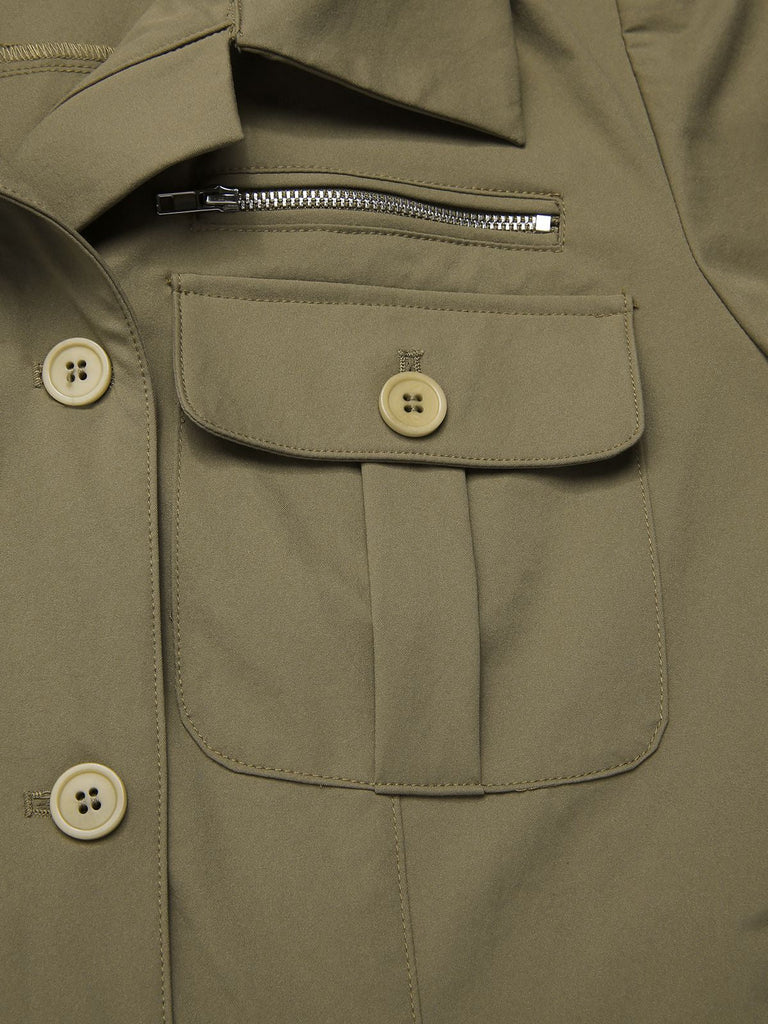 [Prévente] Veste chemise verte militaire à col à revers années 1950