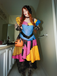 Robe de Sally The Nightmare multicolore années 1950