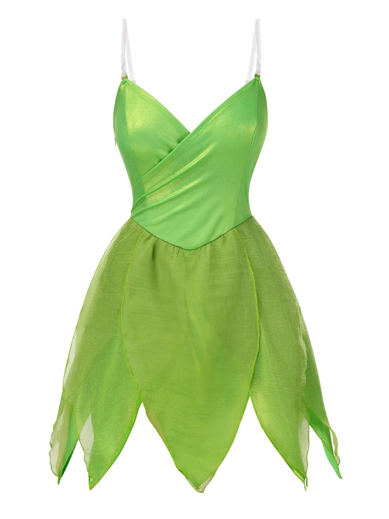 [Prévente] Mini-robe rose à ourlet pétales style fée Clochette des années 1970