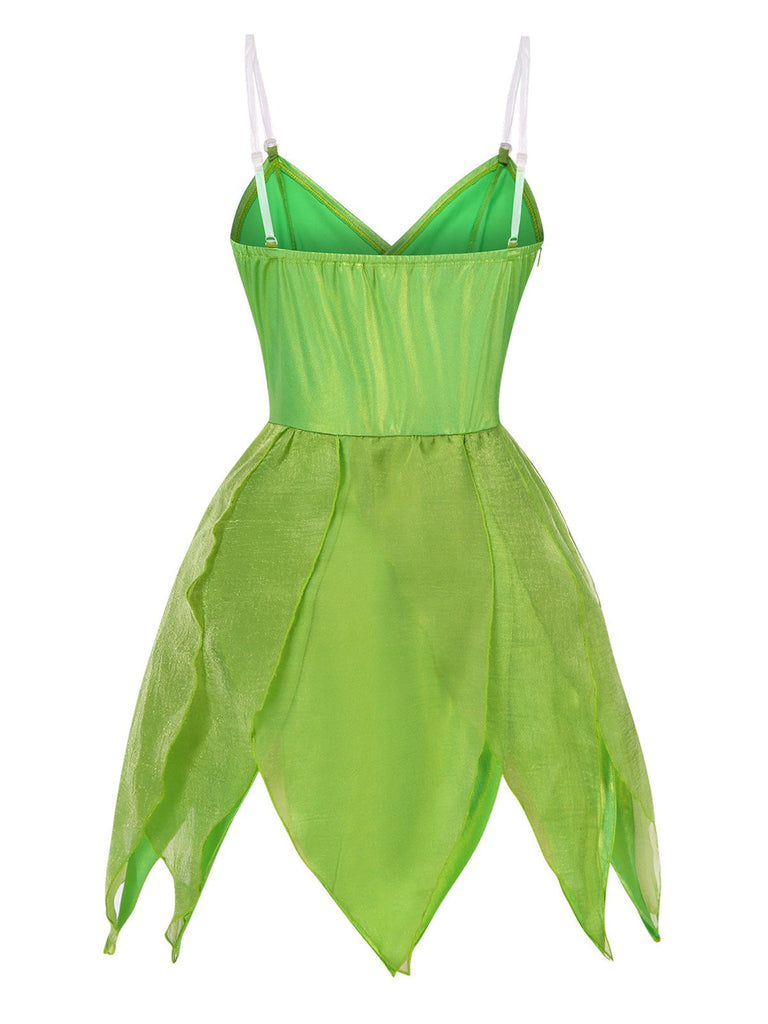 [Prévente] Mini-robe rose à ourlet pétales style fée Clochette des années 1970