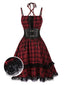 [Prévente] Robe corset rouge gothique à lacets années 1980