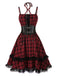 [Prévente] Robe corset rouge gothique à lacets années 1980