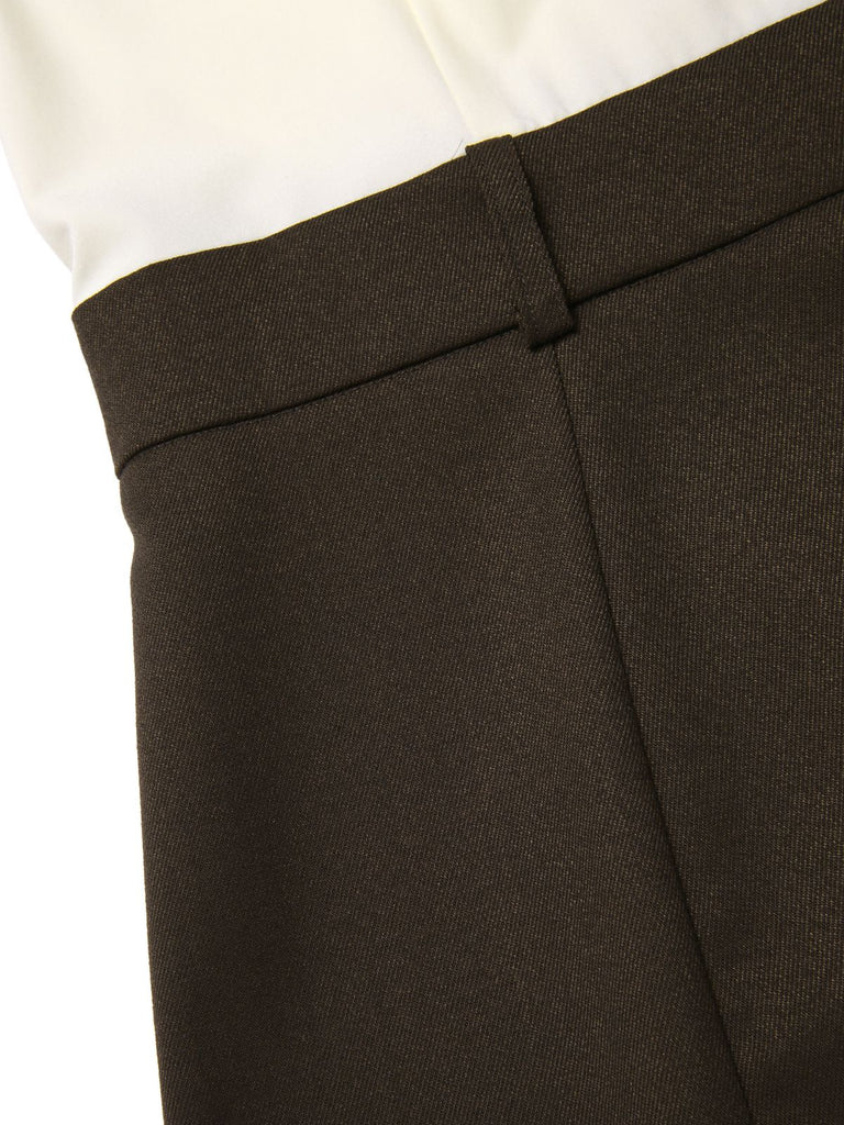 [Prévente] Robe crayon marron et col contrasté années 1960