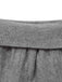 2PCS Haut et jupe en tricot gris à col en V années 1960