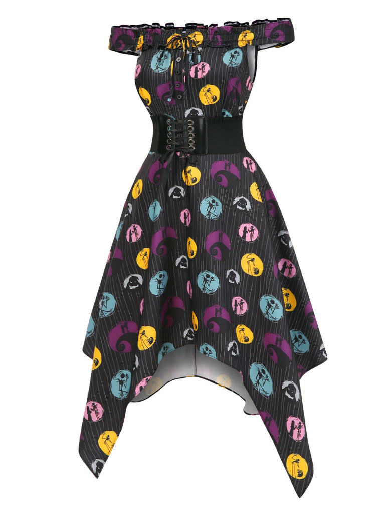 [Prévente] Robe Jack & Sally noire à épaules dénudées années 1950