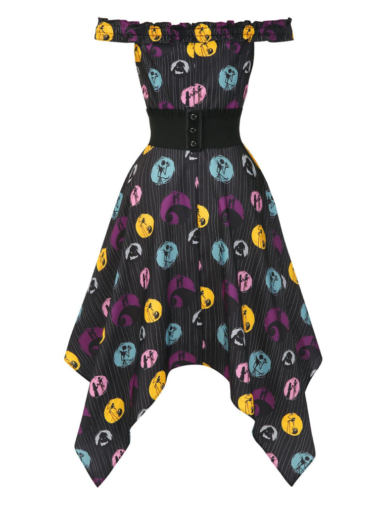 [Prévente] Robe Jack & Sally noire à épaules dénudées années 1950
