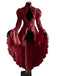 [Prévente] Robe victorienne rouge en dentelle à manches gigot des années 1980