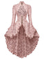 [Prévente] Robe victorienne rose en dentelle à manches gigot des années 1980