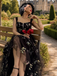 Robe en maille florale à lacets et baleines des années 1930