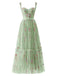 Robe en maille florale à lacets et baleines des années 1930