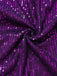 Combinaison asymétrique à paillettes violette des années 1970