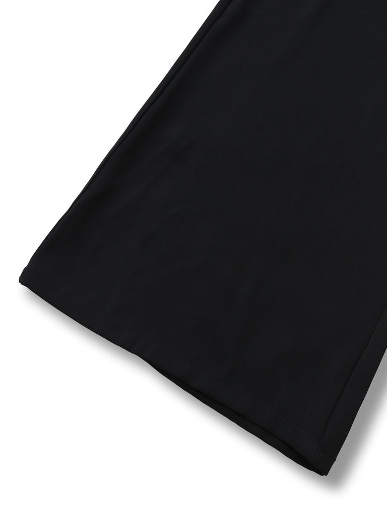 [Pré-vente] Combinaison noire col volants manches illusion des années 1950