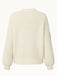 Cardigan beige en tricot fraise col v des années 1950