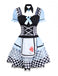 Robe tablier bleue Alice manches bouffantes des années 1960