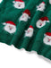 Robe pull verte de Noël motif le Père Noël des années 1960