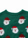 Robe pull verte de Noël motif le Père Noël des années 1960