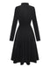 Manteau à col montant en velours noire années 1950