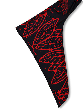 Robe gothique à capuche à manches chauve-souris années 1980