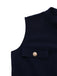 [Pré-vente] Haut bleu marine col montant et poches sans manches des années 50