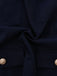 [Pré-vente] Haut bleu marine col montant et poches sans manches des années 50