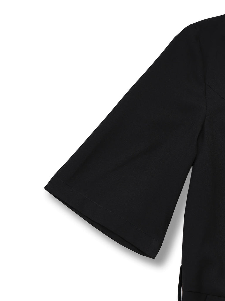 [Prévente] Combinaison à col en V et ceinture contrastée années 1930