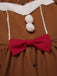 [Pré-vente] Robe en peluche bonhomme en pain d'épice couleur curcuma des années 1950