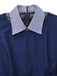 [Pré-vente] Robe plissée bleue à carreaux et revers années 1960