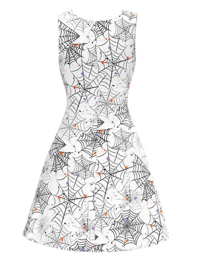[Prévente] Robe noire et blanche toile d'araignée nnées 1960
