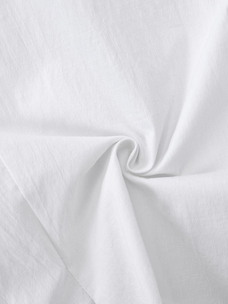 [Prévente] Chemisier blanche à manches bouffantes et nœud années 1960