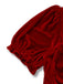 [Pré-vente] Robe rouge à paillettes avec pompon manches bouffant et dos découpée années 1980